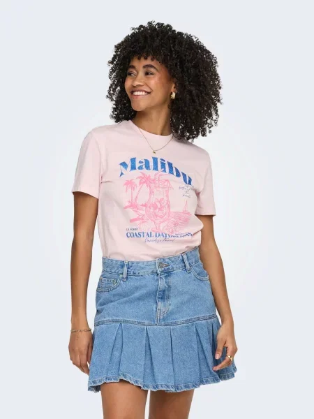 ONLY Tricou ONLDINA / mov liliachiu / roz deschis albastru