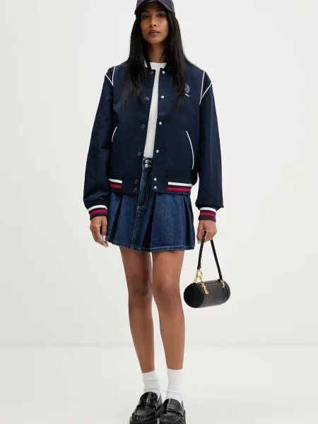 Tommy Jeans fustă plisată din denim