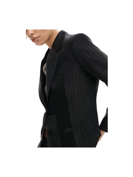 Kurtka Desigual w paski szara