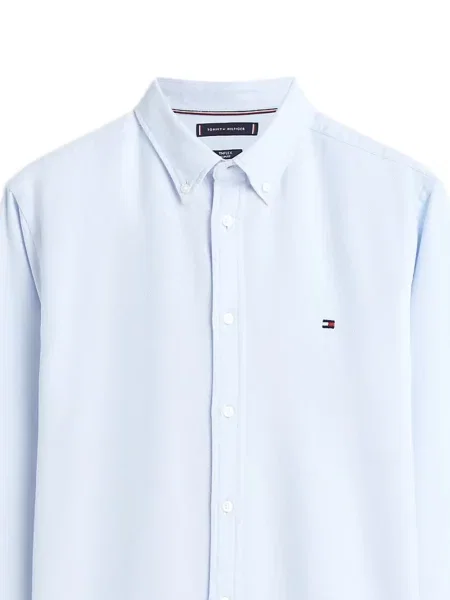 Cămașă Tommy Hilfiger cu autograf albastru