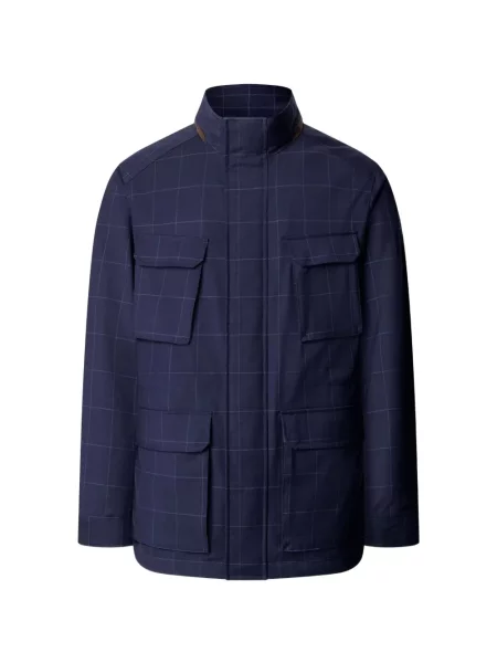 Geacă Hackett London în carouri albastru