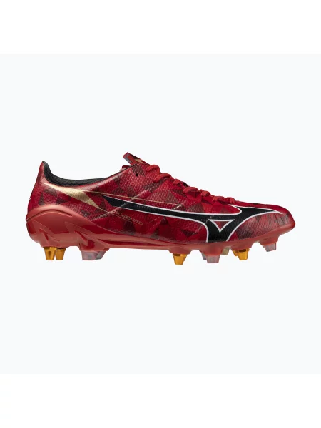 Férfi futball cipő Mizuno α II Japan Mix sárgabarack piros/fekete/arany. Méret: EU fekete