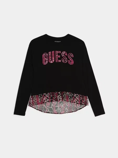 Дитячий Лонгслів GUESS чорний