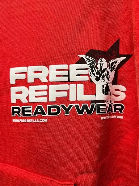 Hanorac cu glugă Free Refills roșu