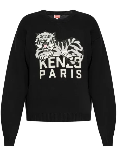Hanorac Kenzo cu broderie negru