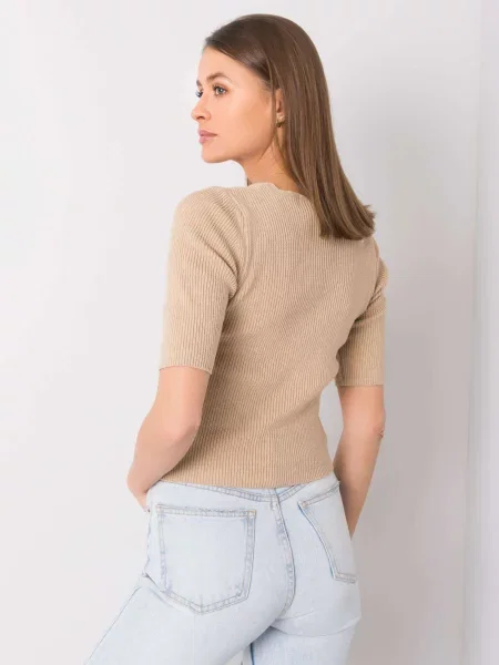 Bluză Fashionhunters bej
