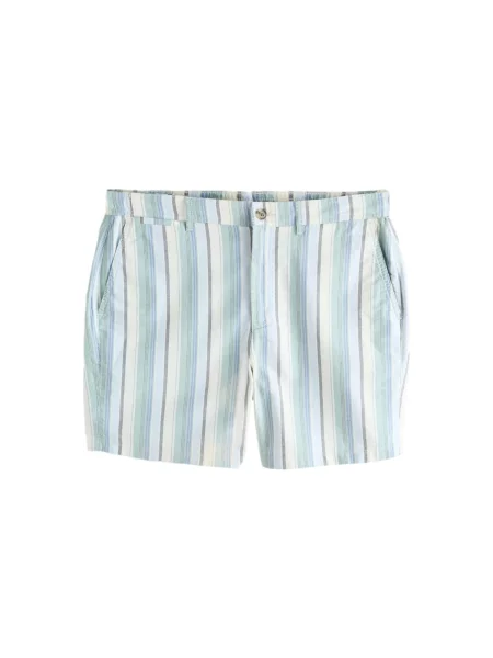 Next Pantaloni eleganți albastru deschis / verde / negru alb