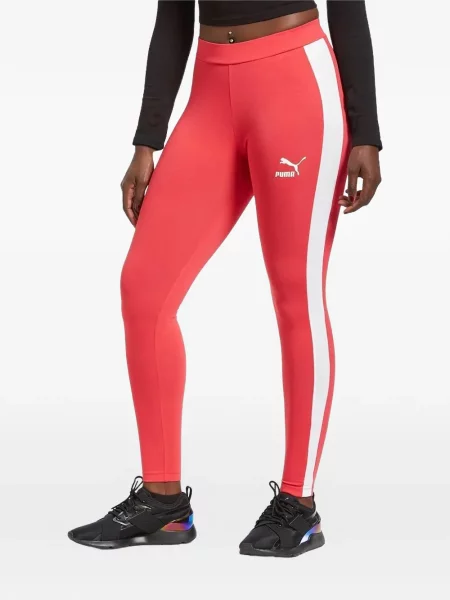 Pantaloni Puma cu imagine alergare roșu