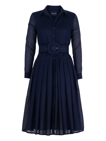 Sukienka midi Samantha Sung do kolan garniturowa niebieska