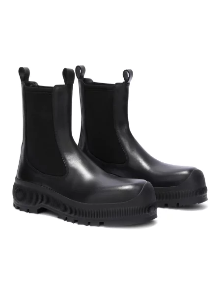 Botki Jil Sander eleganckie czarne