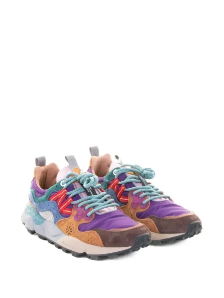 Sneakerși Flower cu model floral violet