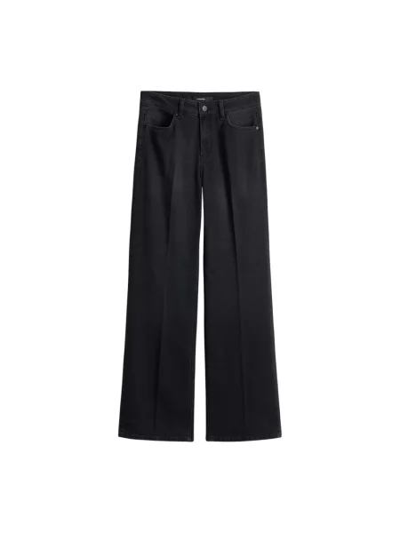 Someday Jeansy Wide Leg Carie Iconic schwarz czarne