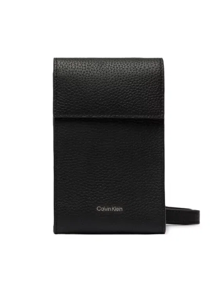 Calvin Klein Telefontartó táska Foil Emboss Phone Crossbody fekete