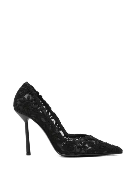 Pantofi cu toc Le Silla din dantelă negru