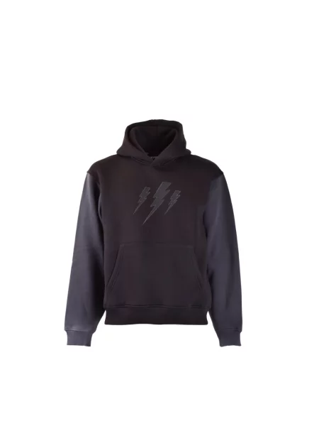 Bluza z kapturem Neil Barrett z kapturem czarna