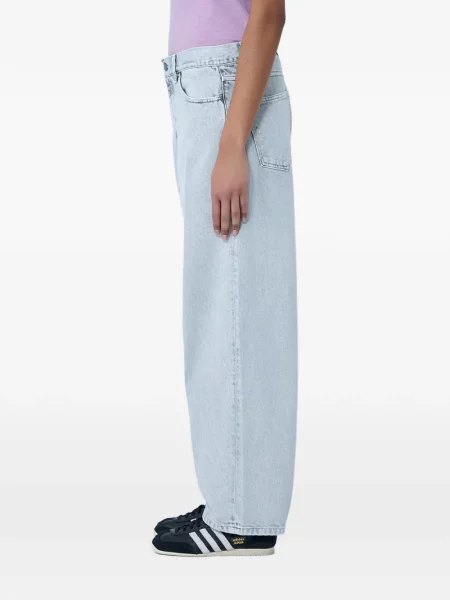 Široké džíny Carhartt Wip s 5 kapsami bílé