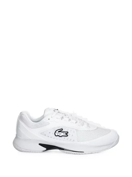 Sneakerși Lacoste plasă cu autograf alb