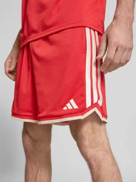 Szorty z elastycznym pasem i trokiem Adidas Sportswear czerwone