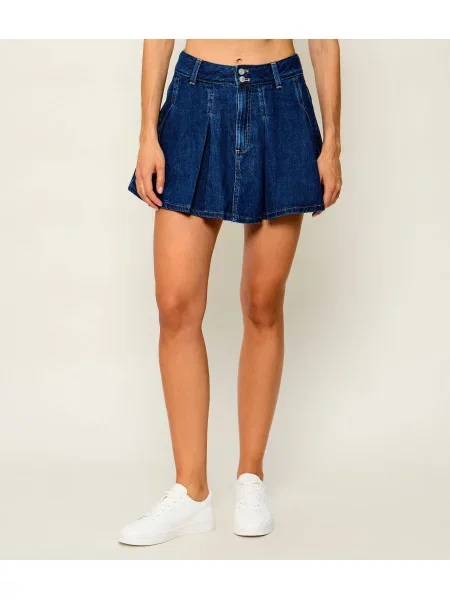Tommy Jeans fustă plisată din denim