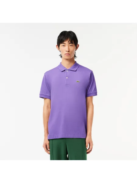 Lacoste Koszulka Polo Oryginał Petit Piqué fioletowa