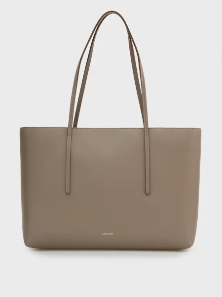 Сумочка Calvin Klein с автографом бежевая