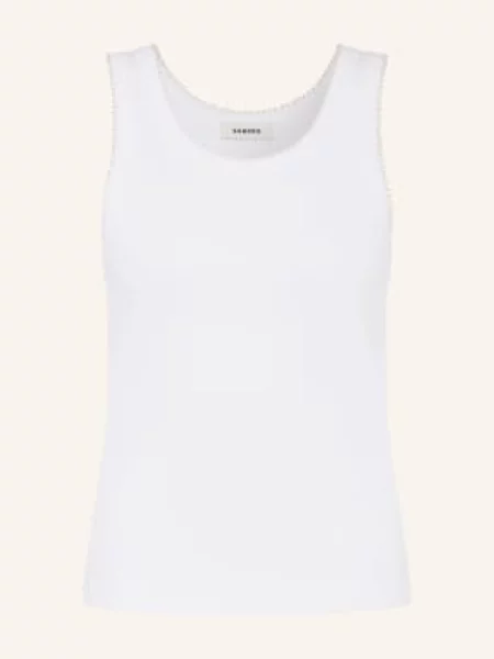 Top Sandro z perełkami biały