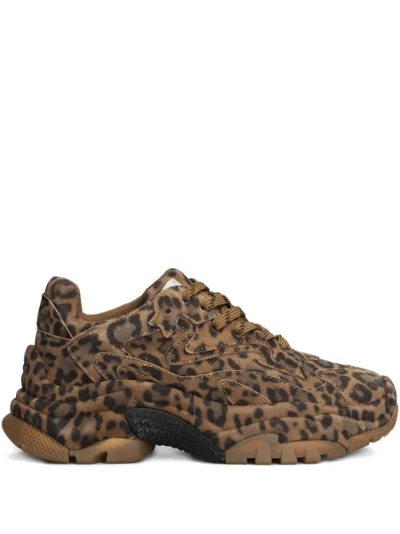 Sneakerși Ash cu imagine cu imprimeu animal print maro