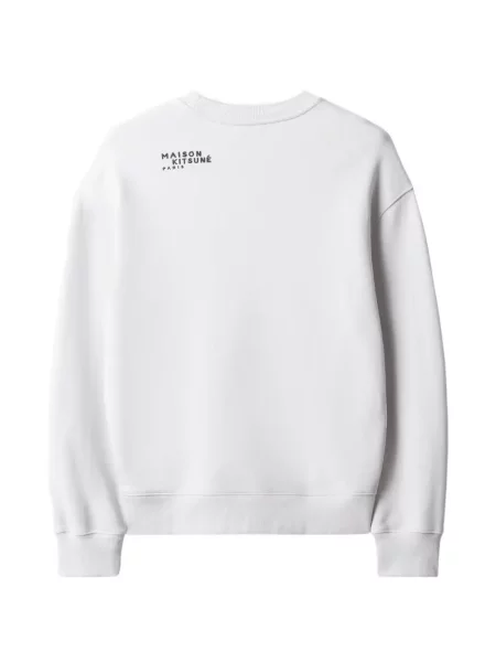 Hanorac Maison Kitsune cu imagine alb