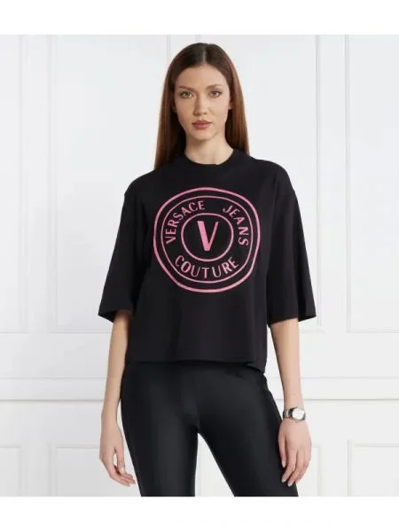 Versace Jeans Couture Tricou | Oversize fit negru