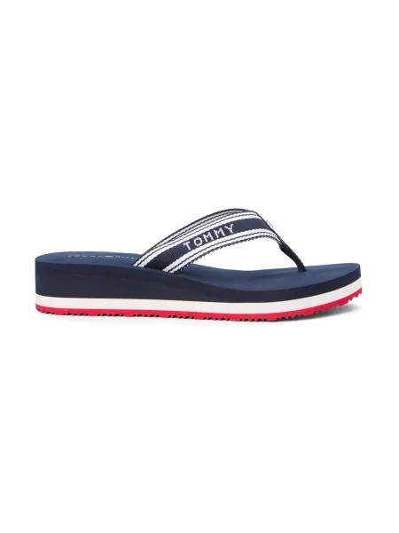 TOMMY HILFIGER Flip-flops albastru marin alb