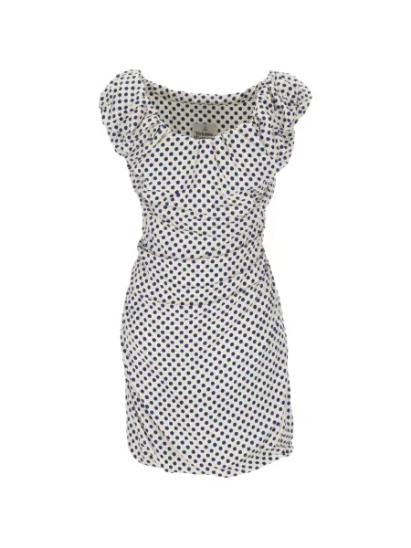 Pöttyös drapírozott mini ruha Vivienne Westwood