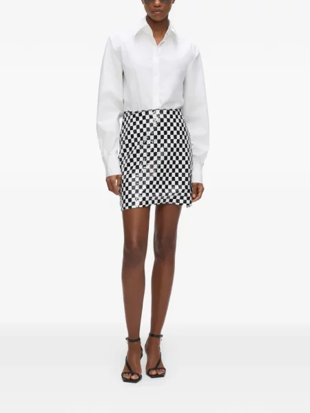 Fusta mini Karl Lagerfeld alb
