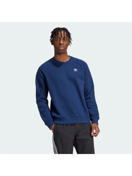 ADIDAS ORIGINALS Mikina Trefoil Essentials tmavě modrá bílá