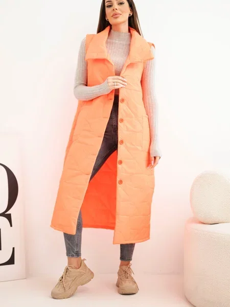 Vestă Kesi Włoski lungă portocaliu