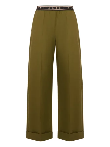 Pantaloni Marni cu autograf verde