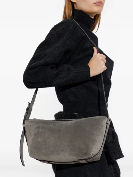 Body Moschino din piele de căprioară gri