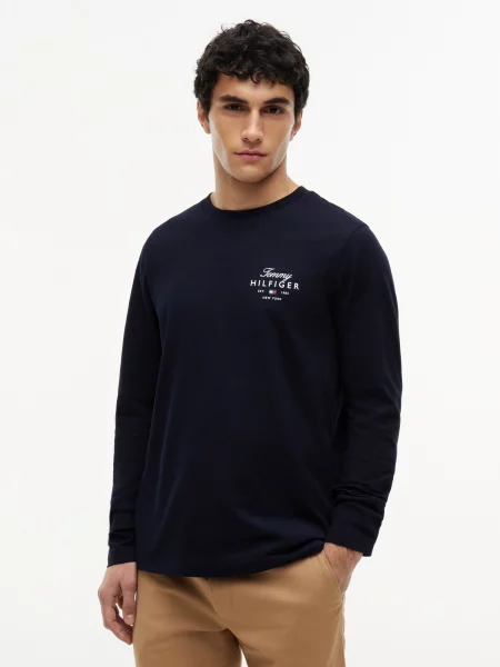TOMMY HILFIGER Tricou bleumarin alb