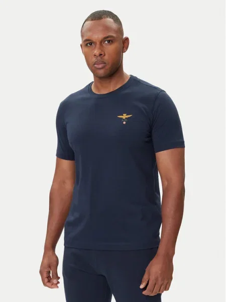 Тениска Aeronautica Militare с апликация тъмносиньо