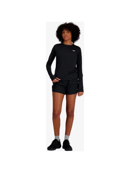 Koszulka New Balance Athletics z długim rękawem czysta czerń XS czarna