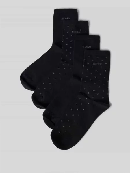 BOSS skarpety z bawełną 4P RS Gift Shine czarne