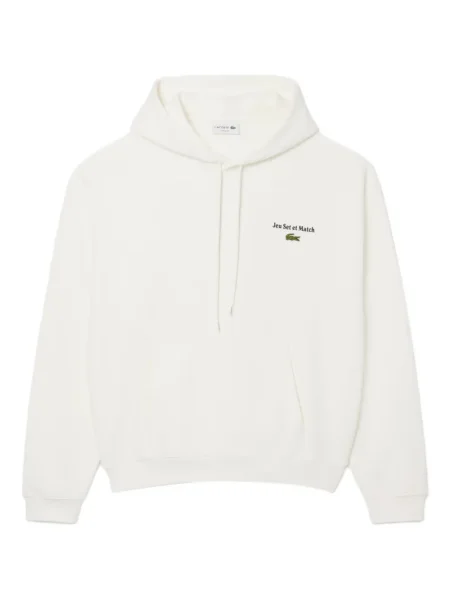 Mikina s kapucí Lacoste bílá