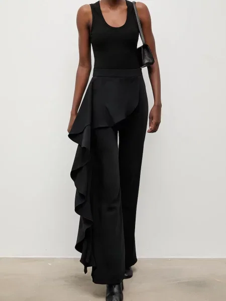 Answear.LAB spodnie szerokie high waist czarny