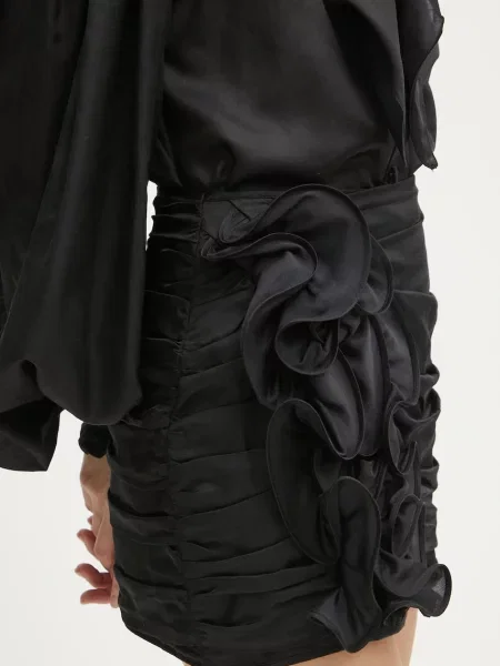 Charo Ruiz Ibiza spódnica z domieszką jedwabiu Gian mini ołówkowa czarny