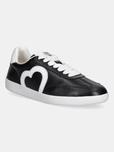 Kožené tenisky Love Moschino čierna