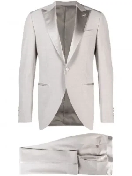 Costum Canali de mătase de costum gri