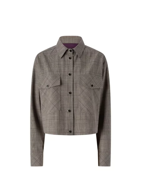 PINKO Halenka PINKO ONCIDIUM OVERSHIRT MISATO LANA TINTO FILO GIACCA' šedá