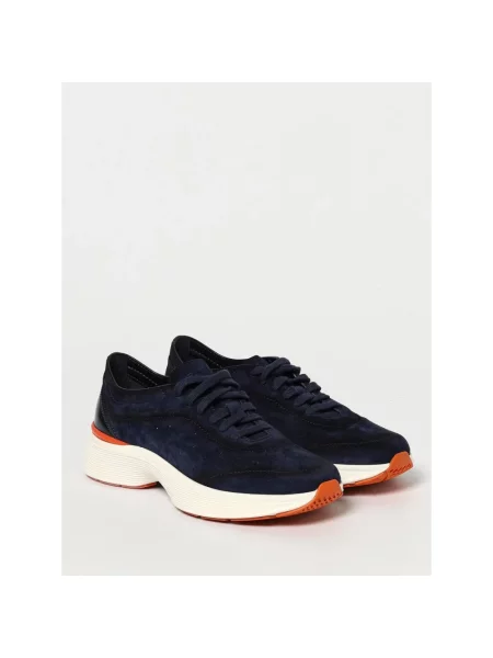 Sneakersy Santoni zamszowe niebieskie