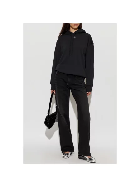 Bluza z kapturem Diesel z kapturem czarna