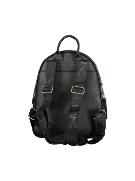 Lniany plecak Valentino Bags czarny
