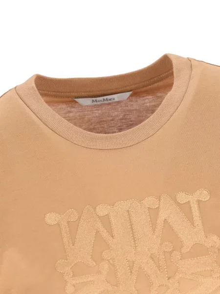 Tricou Max Mara cu broderie maro